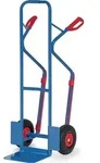 FETRA Stapelkarre H.1300mm Schaufel-L250xB320mm Luft-Bereifung Trgf.300kg blau -