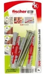 Fischer 4x DUOPOWER 8x65 S mit Schraube - 537620