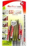 Fischer 4x DUOPOWER 6x50 Schraube nicht rostender Stahl A2 - 537627