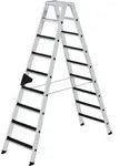 G&uuml;nzburger Steigtechnik Stufen-Stehleiter beidseitig begehbar mit clip-step 2 x 9