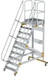 G&uuml;nzburger Steigtechnik Plattformtreppe 60&deg; fahrbar Stufenbreite 0,8 m 10 Stufen -