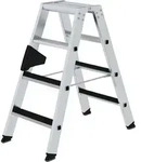 G&uuml;nzburger Steigtechnik Stufen-Stehleiter beidseitig begehbar mit clip-step 2 x 4