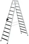 G&uuml;nzburger Steigtechnik Stufen-Stehleiter beidseitig begehbar mit clip-step 2 x 12