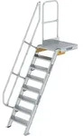 G&uuml;nzburger Steigtechnik Treppe mit Plattform 60&deg; Stufenbreite 600 mm 8 Stufen