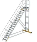 G&uuml;nzburger Steigtechnik Plattformtreppe 45&deg; fahrbar Stufenbreite 0,6 m 18...