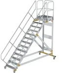 G&uuml;nzburger Steigtechnik Plattformtreppe 45&deg; fahrbar Stufenbreite 0,8 m 13 Stufen