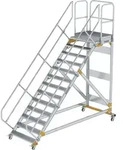 G&uuml;nzburger Steigtechnik Plattformtreppe 45&deg; fahrbar Stufenbreite 1 m 13 Stufen