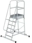 G&uuml;nzburger Steigtechnik Plattformleiter mit Rollen 6 Stufen - 303106