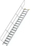G&uuml;nzburger Steigtechnik Treppe 45&deg; Stufenbreite 600 mm 17 Stufen Aluminium