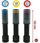 KS TOOLS SlimPOWER Alu-Felgen Kraft-Stecknuss-Satz extra lang 3tlg. 1/2" 17 19 21 mm