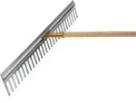 FLORA Alu-Rechen Arbeitsbreite 750 mm Zinkenl&auml;nge 80 mm 28 Zinken verzinkte