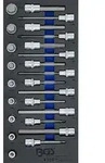 BGS Werkstattwageneinlage 1/3: Bit-Einsatz-Satz Antrieb Innenvierkant 12,5 mm (1/2")