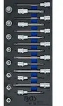 BGS Werkstattwageneinlage 1/3: Bit-Einsatz-Satz Antrieb Innenvierkant 12,5 mm (1/2")