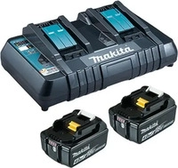 Makita Power Source-Kit 18 V / 2x 4,0 Ah Akku + Doppelladeger&auml;t - 199481-4