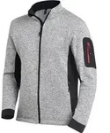 FHB Strick-Fleecejacke CHRISTOPH Gr&ouml;&szlig;e L grau / schwarz - 79595-1120-L