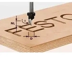 Festool Schriftenfr&auml;ser HS Schaft 8 mm HS S8 D11/60&deg; - 491002