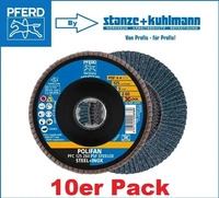 PFERD 67666126, F&auml;cherscheibe X-LOCK PSF Z STEELOX D.125mm K.60 kon.INOX ZK Z PFERD