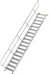 G&uuml;nzburger Steigtechnik Treppe 45&deg; Stufenbreite 800 mm 18 Stufen Aluminium