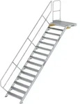 G&uuml;nzburger Steigtechnik Treppe mit Plattform 45&deg; Stufenbreite 1.000 mm 15...