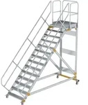 G&uuml;nzburger Steigtechnik Plattformtreppe 45&deg; fahrbar Stufenbreite 1 m 14 Stufen