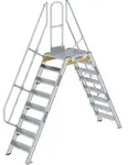G&uuml;nzburger Steigtechnik &Uuml;berstieg 60&deg; Stufenbreite 600 mm 8 Stufen - 600908