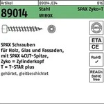 ZYLKOschraube R 89014 T-STAR 8x 400-T40 Stahl WIROX 50 St&uuml;ck SPAX