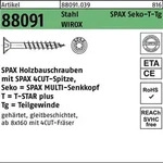 Schraube R 88091 SEKO/T-STAR TG 8x 100/57-T40 Stahl WIROX 50 St&uuml;ck SPAX