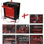 KS TOOLS Performanceplus Werkstattwagen-Satz P15 mit 397 Werkzeugen f&uuml;r 7 Schubladen