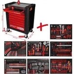 KS TOOLS Performanceplus Werkstattwagen-Satz P10 mit 397 Werkzeugen f&uuml;r 7 Schubladen
