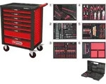 KS TOOLS RACINGline SCHWARZ/ROT Werkstattwagen mit 7 Schubladen und 598