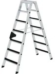 G&uuml;nzburger Steigtechnik Stufen-Stehleiter beidseitig begehbar mit clip-step 2 x 7