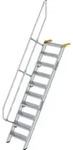 G&uuml;nzburger Steigtechnik Treppe 60&deg; Stufenbreite 600 mm 10 Stufen Aluminium