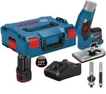 Bosch Akku-Kantenfr&auml;se GKF 12V-8 12 V / 1x 2,0 Ah Akku + Ladeger&auml;t inkl. 2x...