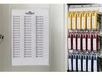 DURABLE Schl&uuml;sselschrank Key-Box H400xB302xT118mm 1-t&uuml;rig Zahlenschl.Anz.Hak.72 -