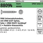 Spax 088094001009030030, Schraube R 88094 SEKO Spitze/PZ 3x30/26-Z Stahl galv.verz.