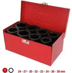 KS TOOLS 1" Sechskant-Kraft-Stecknuss-Satz lang 8tlg. - 515.0308