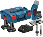 Bosch Akku-Kantenfr&auml;se GKF 12V-8 12 V / 2x 4,0 Ah Akku + Ladeger&auml;t inkl. 2x Fr&auml;ser