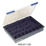 raaco Sortimentskasten B 338 x T 261 x H 57 mm 15 F&auml;cher transparent / dunkelblau -