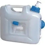 H&Uuml;NERSDORFF Wasserkanister 12l HDPE m.Ablasshahn+Pumpspender H310x165xT350mm -