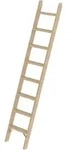 G&uuml;nzburger Steigtechnik Stufen-Anlegeleiter Holz ohne Traverse 8 Stufen - 033708