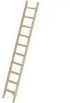 G&uuml;nzburger Steigtechnik Stufen-Anlegeleiter Holz ohne Traverse 10 Stufen - 033710