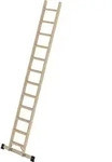 G&uuml;nzburger Steigtechnik Stufen-Anlegeleiter Holz mit Traverse 12 Stufen - 033722