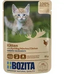 Bozita H&auml;ppchen in So&szlig;e H&uuml;hnchen f&uuml;r Kitten | 12x 85g