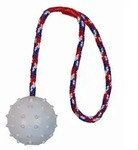 Trixie Ball am Seil aus Naturgummi | 6 cm Durchmesser 30 cm