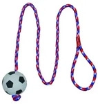 Trixie Fu&szlig;ball am Seil | 6cm 1,00m aus Moosgummi