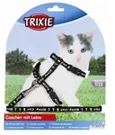 Trixie K&auml;tzchengeschirr mit Leine aus Nylon | 21-33cm/8mm/1,20m