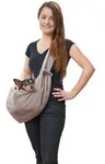 Hunter Tragebeutel Los Angeles Taupe/Grau | 60x30cm Hundezubeh&ouml;r