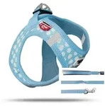 Curli Vest Puppy Set Skyblue-circles | Gr. M Hundegeschirr f. Welpen