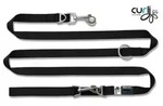 Curli verstellbare Leine Nylon | 200x 2cm schwarz Hund