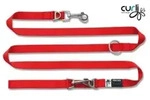 Curli verstellbare Leine aus Nylon | 200x 2cm rot Hunde
